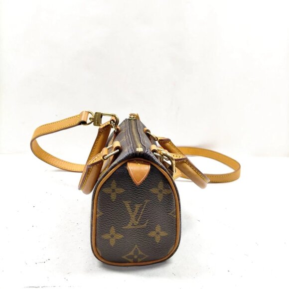 Louis Vuitton LV Hand Bag Mini Speedy Dark Brown Monogram 970-081525 - Picture 4 of 13